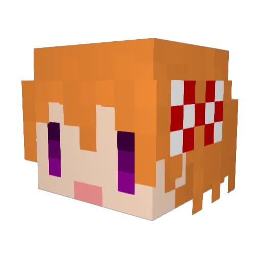 taka3U Minecraft avatar head, 3D render