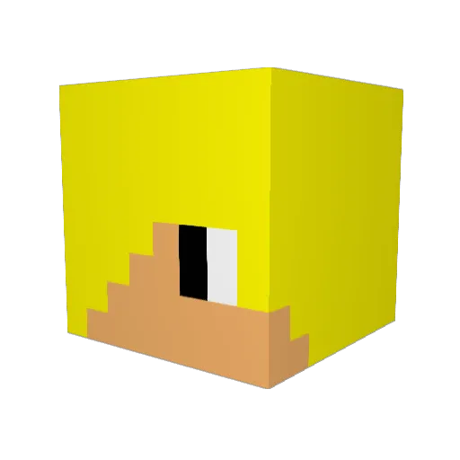 takami2 Minecraft avatar head, 3D render