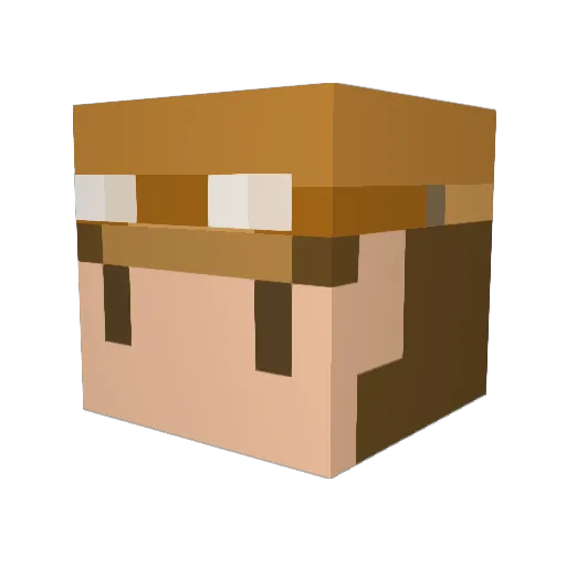 takanotty Minecraft avatar head, 3D render