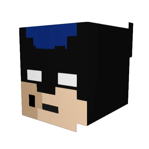 takashiABC Minecraft avatar head, 3D render