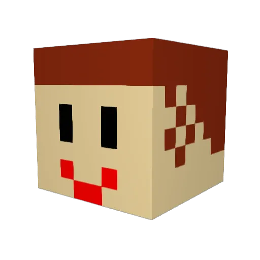 takat721 Minecraft avatar head, 3D render
