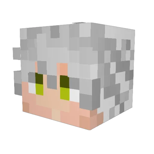 takato1127 Minecraft avatar head, 3D render