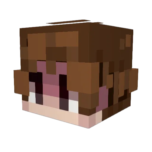 takatsuu Minecraft avatar head, 3D render