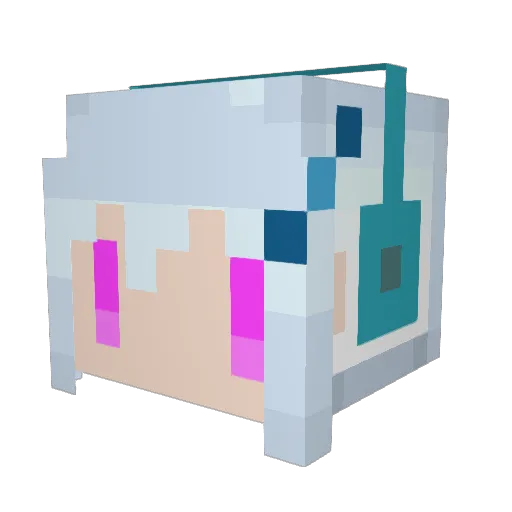 take_007 Minecraft avatar head, 3D render