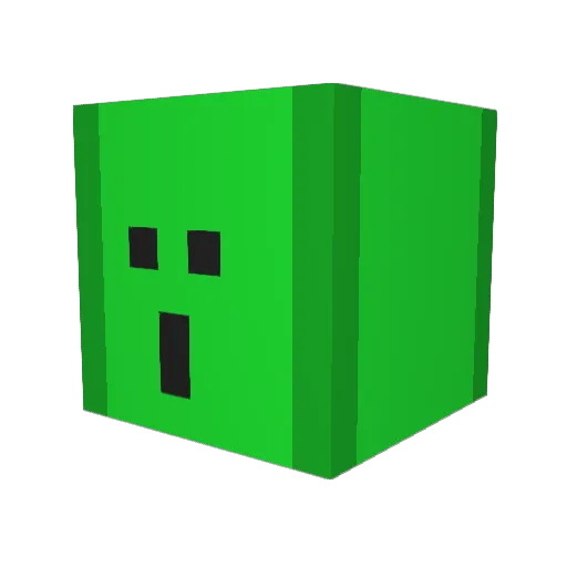 take_Bamboo Minecraft avatar head, 3D render