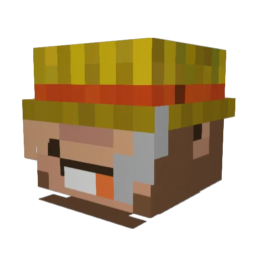 takeje Minecraft avatar head, 3D render