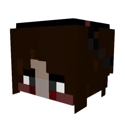 takemen Minecraft avatar head, 3D render