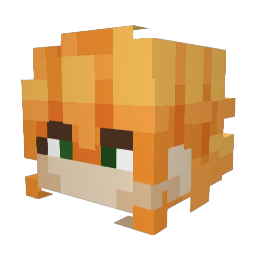 takenizzy Minecraft avatar head, 3D render
