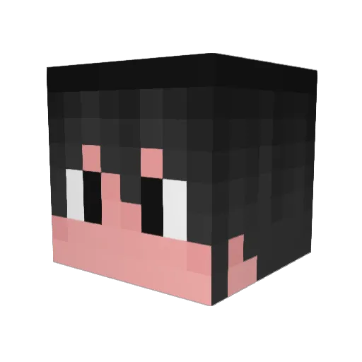 takenoco Minecraft avatar head, 3D render