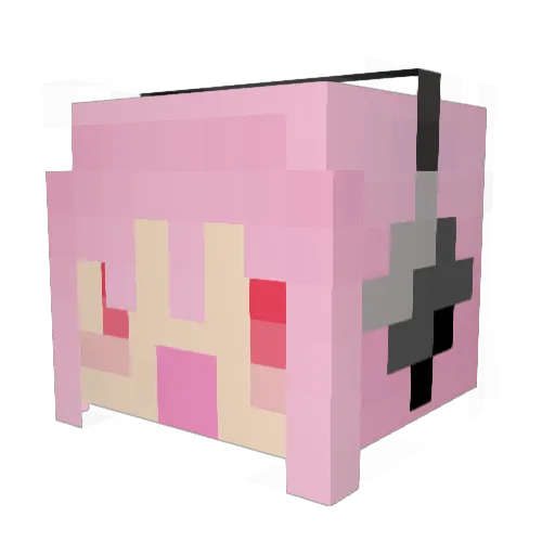 takenyaaa Minecraft avatar head, 3D render
