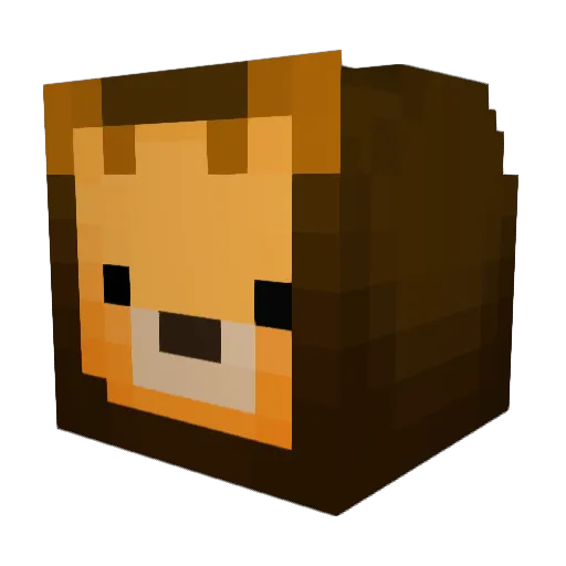 takeruko Minecraft avatar head, 3D render