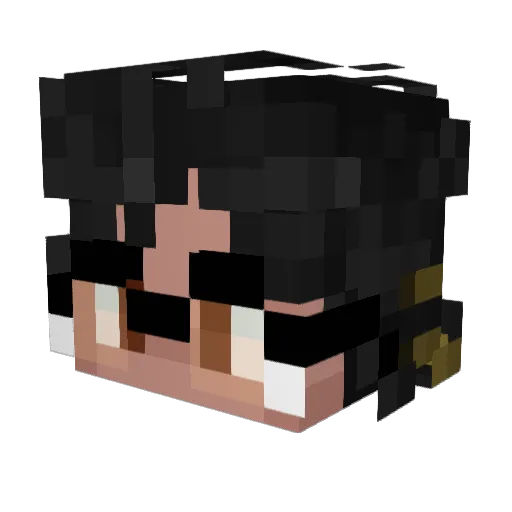 takeshine Minecraft avatar head, 3D render