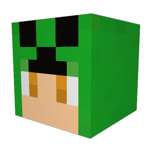 taketos Minecraft avatar head, 3D render