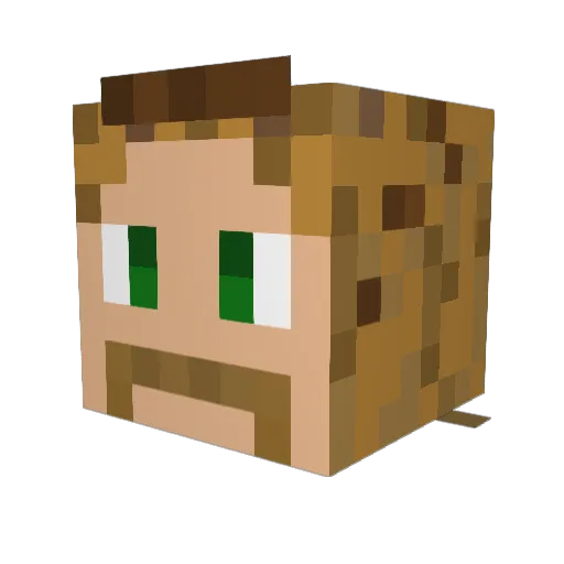 takexuxdown Minecraft avatar head, 3D render