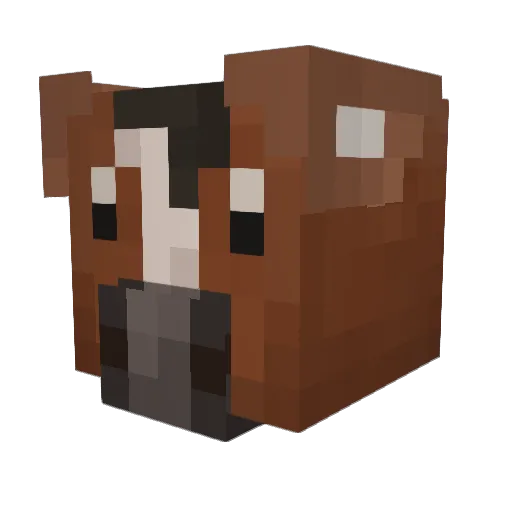 takinology Minecraft avatar head, 3D render