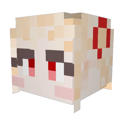 takit_19 Minecraft avatar head, 3D render