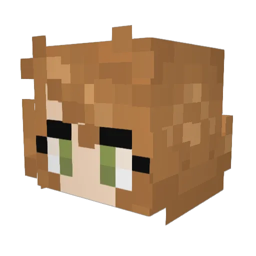 takiten Minecraft avatar head, 3D render