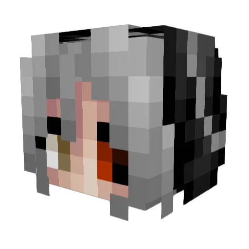 takixawa Minecraft avatar head, 3D render
