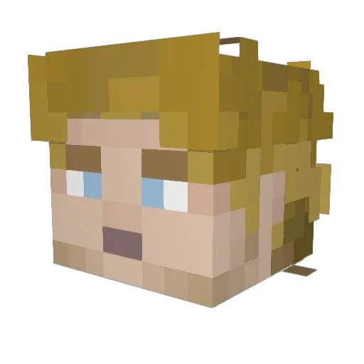 takizani1 Minecraft avatar head, 3D render
