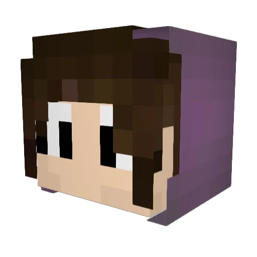 takkato Minecraft avatar head, 3D render