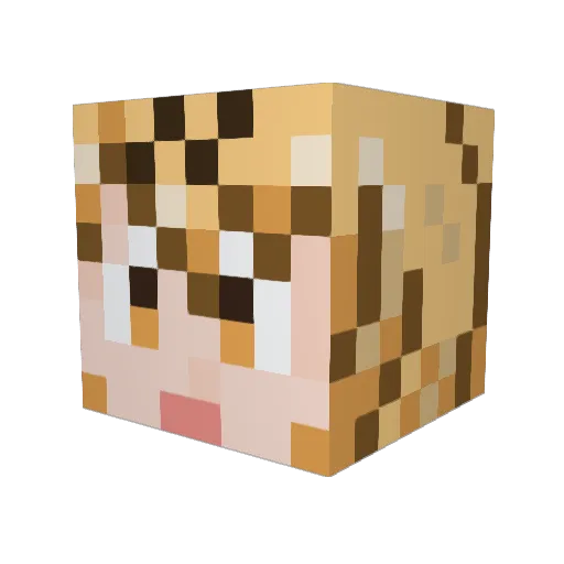 takmats Minecraft avatar head, 3D render