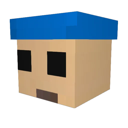 tako_kong12 Minecraft avatar head, 3D render