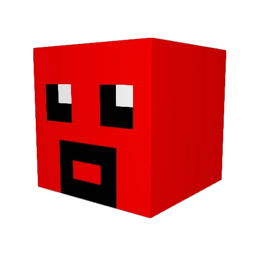 takoika Minecraft avatar head, 3D render