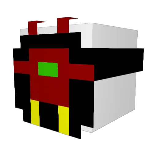 takomesi Minecraft avatar head, 3D render