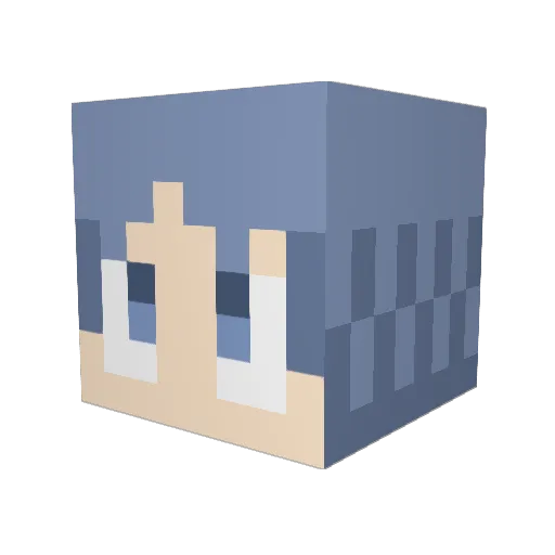 takotsuna Minecraft avatar head, 3D render