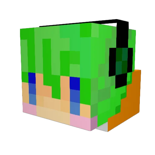 takotubo_TH Minecraft avatar head, 3D render