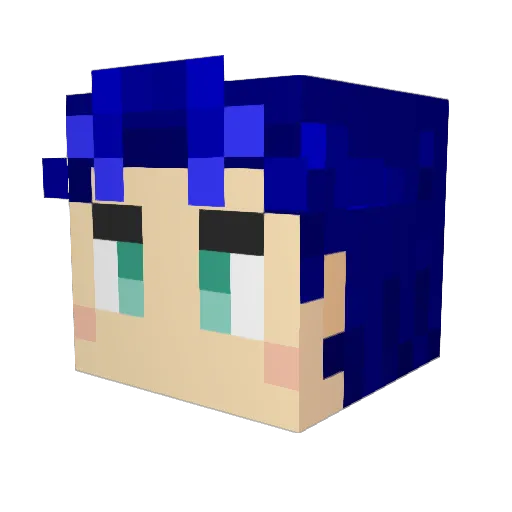 taku0816 Minecraft avatar head, 3D render
