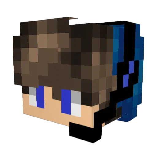 taku2524 Minecraft avatar head, 3D render