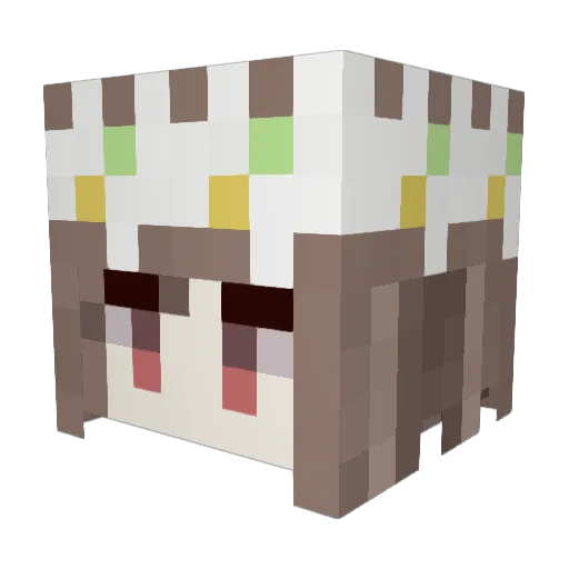 taku33_ Minecraft avatar head, 3D render