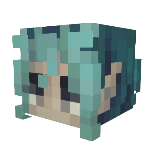 taku_17 Minecraft avatar head, 3D render