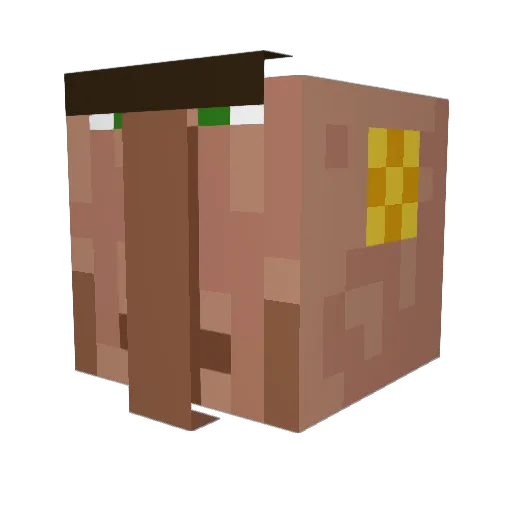 takudou Minecraft avatar head, 3D render