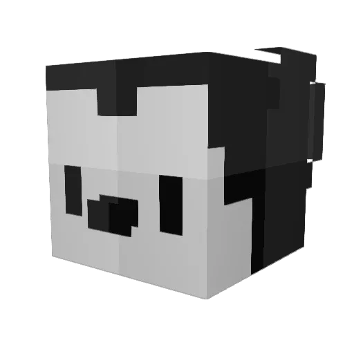 takumqn Minecraft avatar head, 3D render
