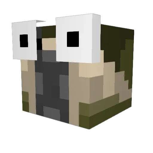 takuong Minecraft avatar head, 3D render