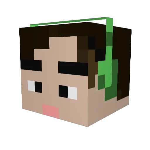 takurap Minecraft avatar head, 3D render