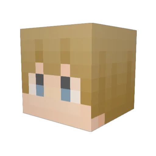 takusabian Minecraft avatar head, 3D render