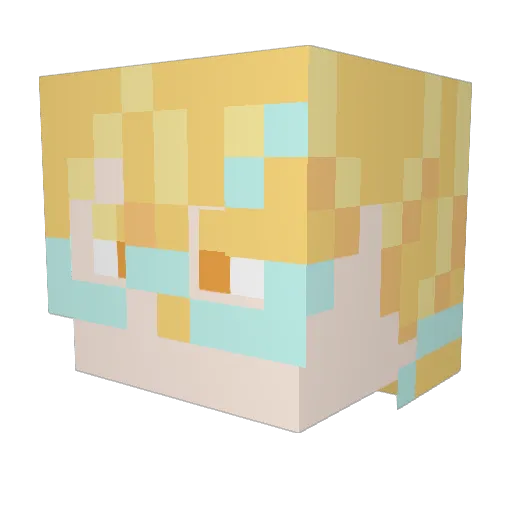 takuto0208 Minecraft avatar head, 3D render