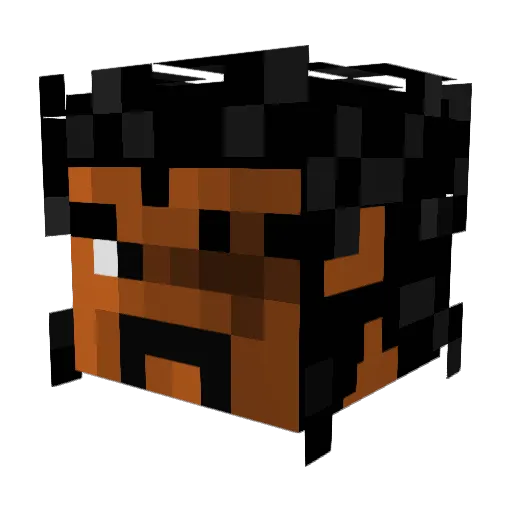talanome Minecraft avatar head, 3D render