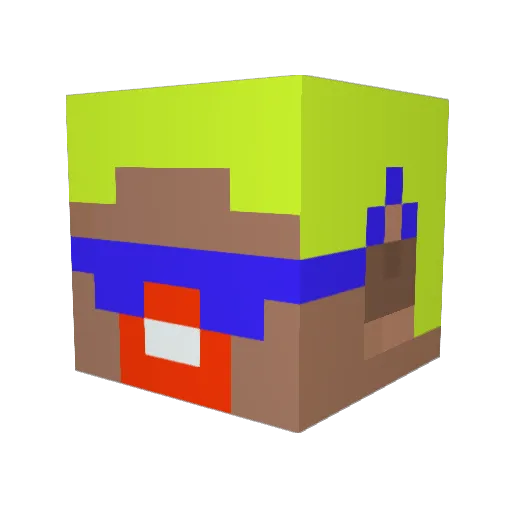 talhafaker Minecraft avatar head, 3D render