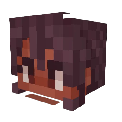 taliih Minecraft avatar head, 3D render