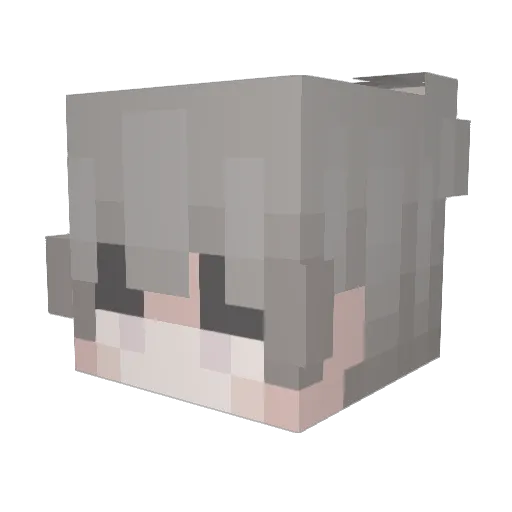 talken Minecraft avatar head, 3D render