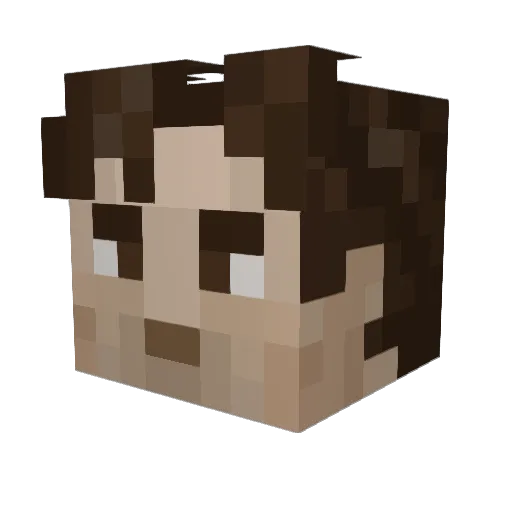 talkingt0me Minecraft avatar head, 3D render