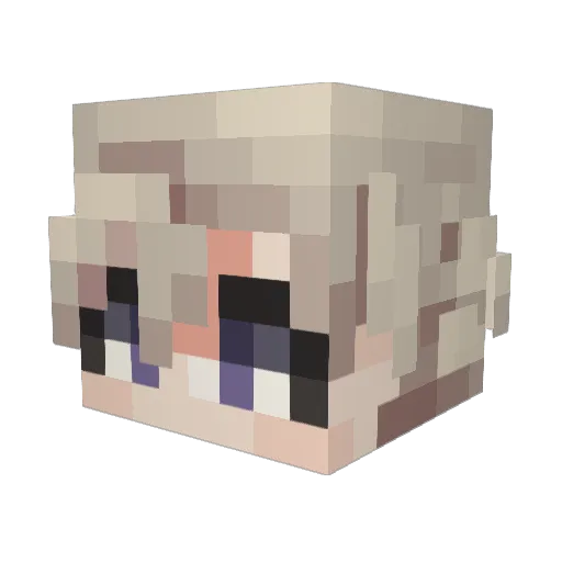 tallscar Minecraft avatar head, 3D render