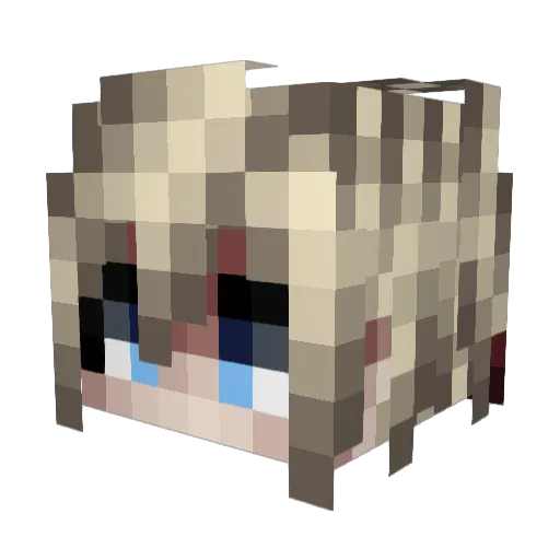 taloe Minecraft avatar head, 3D render