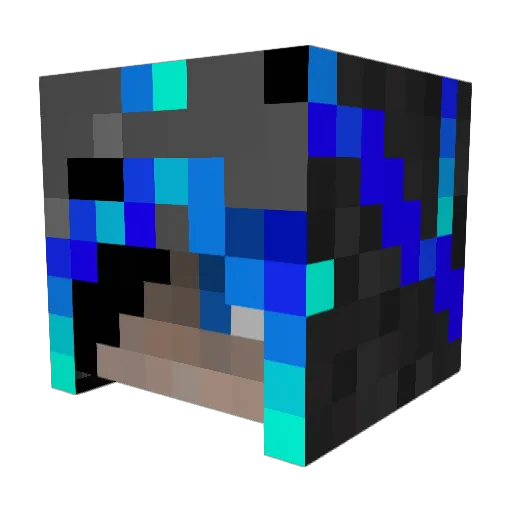 talonite Minecraft avatar head, 3D render