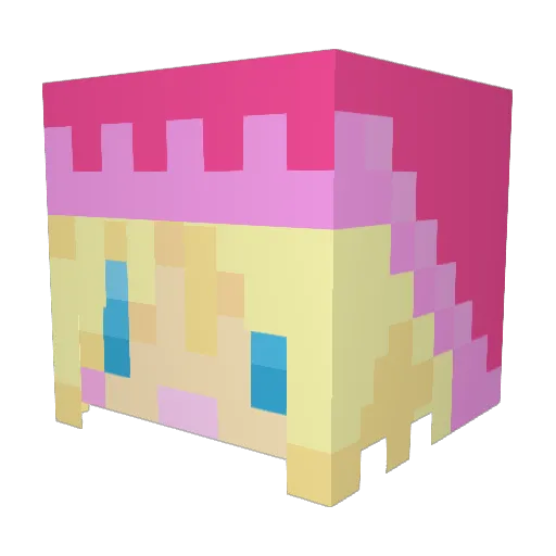 tama_niya Minecraft avatar head, 3D render