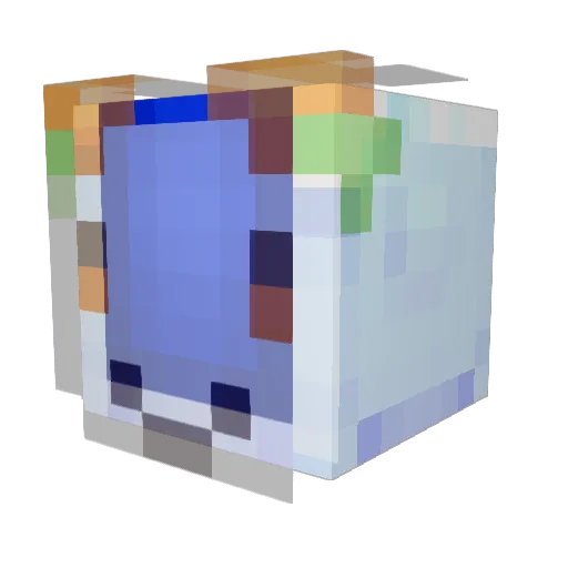 tama_sq Minecraft avatar head, 3D render